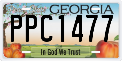 GA license plate PPC1477