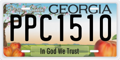 GA license plate PPC1510