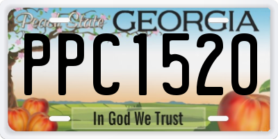 GA license plate PPC1520