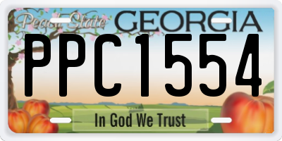 GA license plate PPC1554