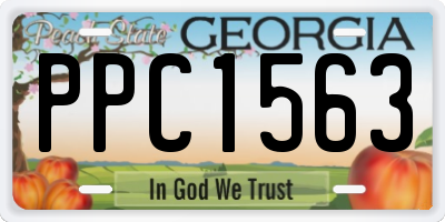 GA license plate PPC1563
