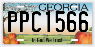 GA license plate PPC1566