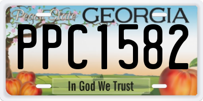 GA license plate PPC1582