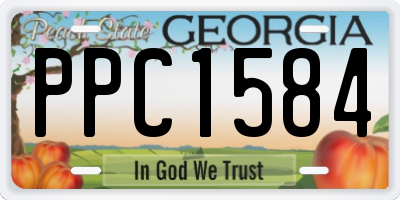 GA license plate PPC1584
