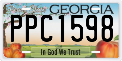 GA license plate PPC1598