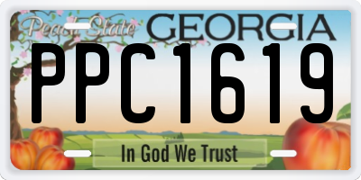 GA license plate PPC1619