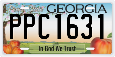 GA license plate PPC1631