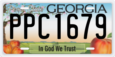 GA license plate PPC1679