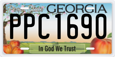 GA license plate PPC1690