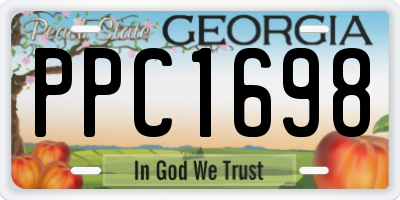 GA license plate PPC1698