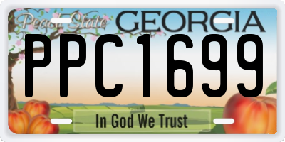 GA license plate PPC1699