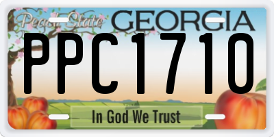 GA license plate PPC1710