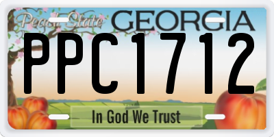 GA license plate PPC1712
