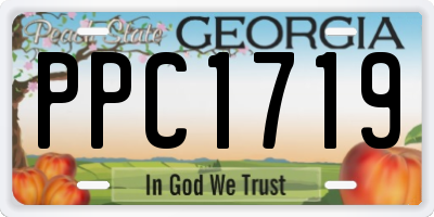 GA license plate PPC1719
