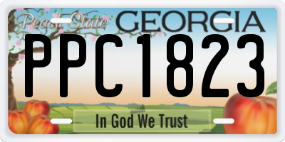 GA license plate PPC1823