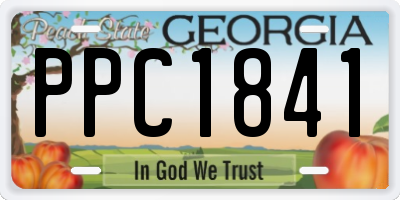 GA license plate PPC1841