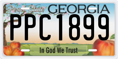 GA license plate PPC1899