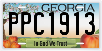 GA license plate PPC1913
