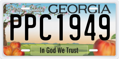 GA license plate PPC1949