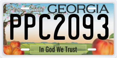 GA license plate PPC2093