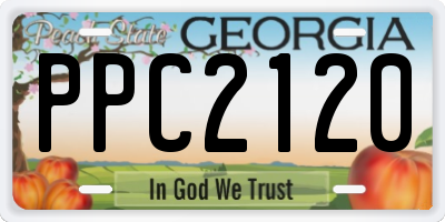 GA license plate PPC2120
