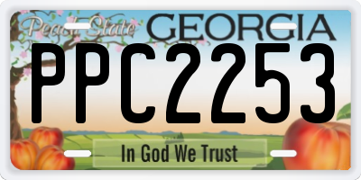 GA license plate PPC2253