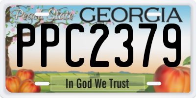 GA license plate PPC2379