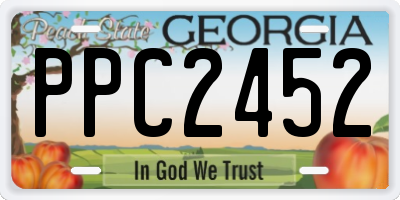 GA license plate PPC2452