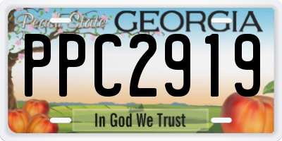 GA license plate PPC2919