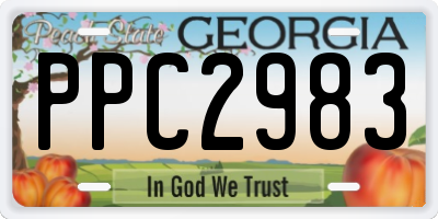 GA license plate PPC2983