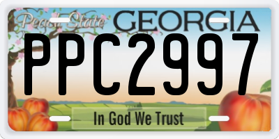 GA license plate PPC2997