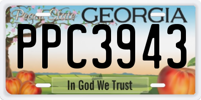 GA license plate PPC3943