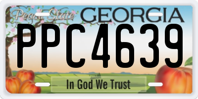 GA license plate PPC4639