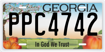 GA license plate PPC4742