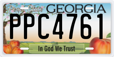 GA license plate PPC4761