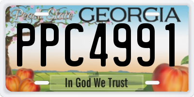 GA license plate PPC4991