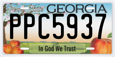 GA license plate PPC5937