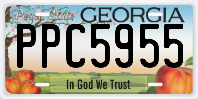 GA license plate PPC5955