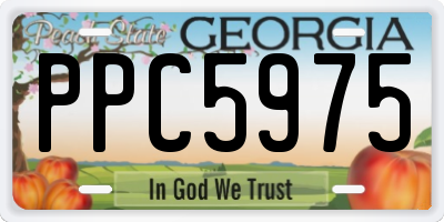 GA license plate PPC5975