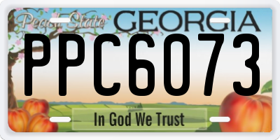 GA license plate PPC6073