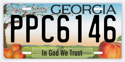 GA license plate PPC6146