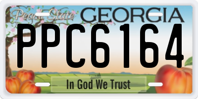 GA license plate PPC6164