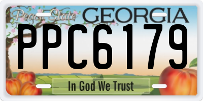 GA license plate PPC6179