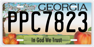 GA license plate PPC7823