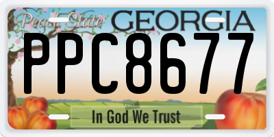 GA license plate PPC8677