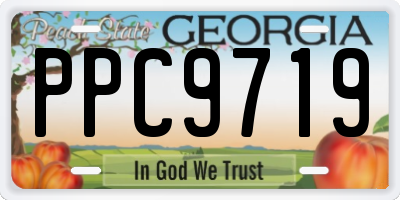 GA license plate PPC9719
