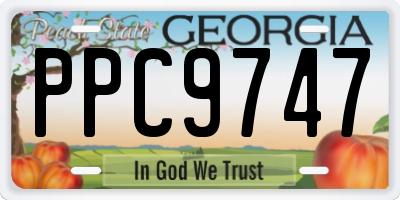 GA license plate PPC9747