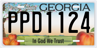 GA license plate PPD1124