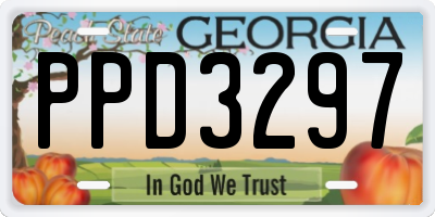 GA license plate PPD3297