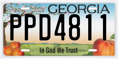 GA license plate PPD4811